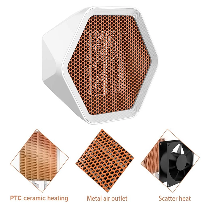 Mini Heater Hexagon Portable